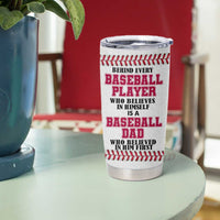 Baseball Dad Tumbler Cup Funny Father's Day Gift For Dad From Son US Flag