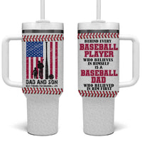 Baseball Dad Tumbler With Handle Funny Father's Day Gift For Dad From Son US Flag