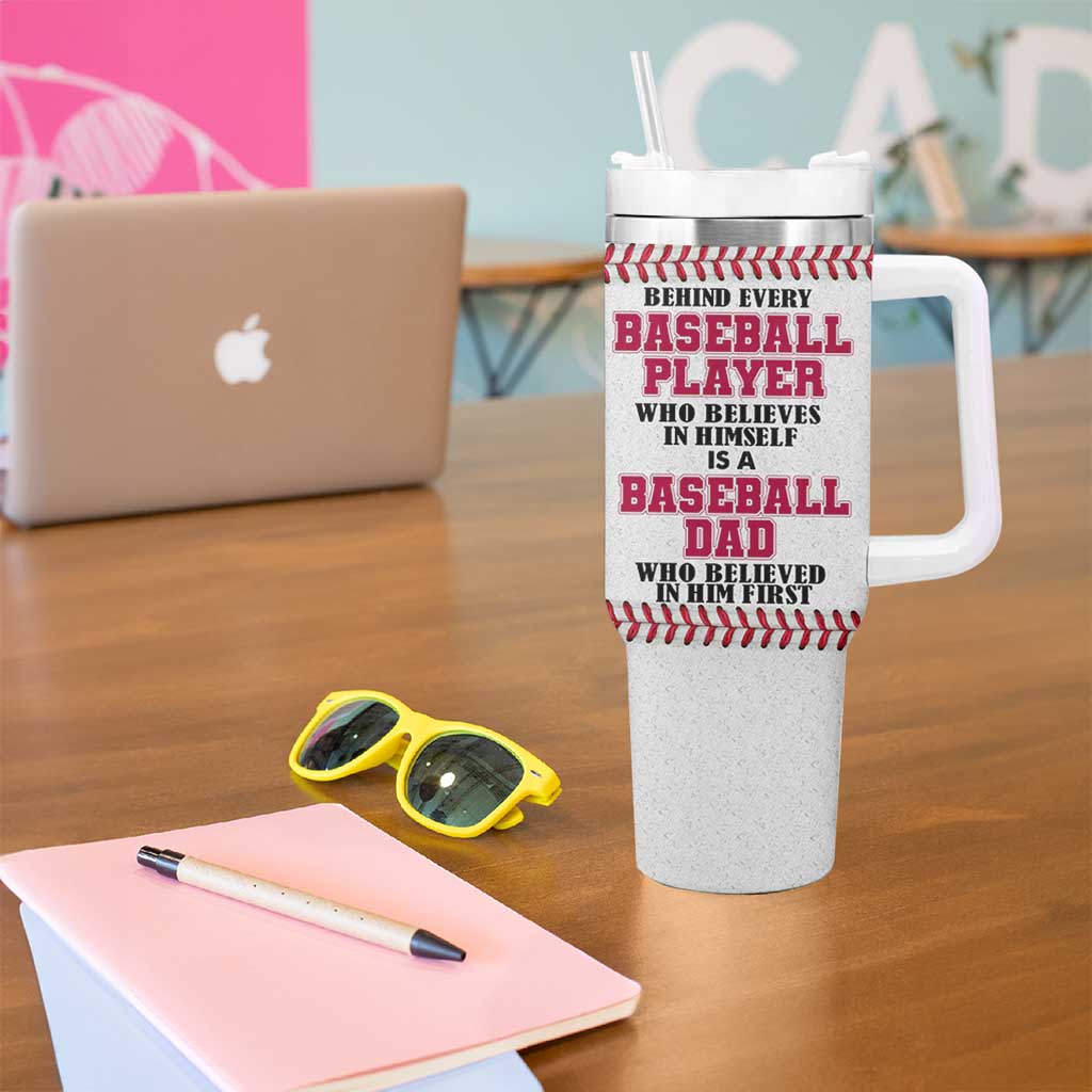 Baseball Dad Tumbler With Handle Funny Father's Day Gift For Dad From Son US Flag
