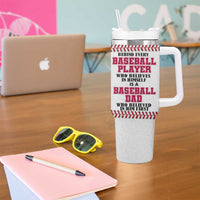 Baseball Dad Tumbler With Handle Funny Father's Day Gift For Dad From Son US Flag