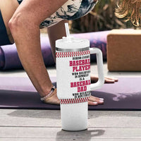 Baseball Dad Tumbler With Handle Funny Father's Day Gift For Dad From Son US Flag