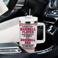 Baseball Dad Tumbler With Handle Funny Father's Day Gift For Dad From Son US Flag