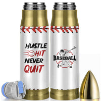 Baseball Bullet Tumbler Never Quit Funny Baseball Player Fan Coach Catcher Pitcher