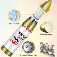 Baseball Bullet Tumbler Never Quit Funny Baseball Player Fan Coach Catcher Pitcher