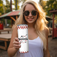 Baseball Skinny Tumbler Never Quit Funny Baseball Player Fan Coach Catcher Pitcher