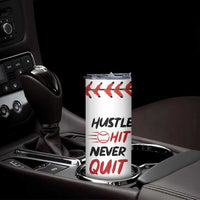 Baseball Skinny Tumbler Never Quit Funny Baseball Player Fan Coach Catcher Pitcher