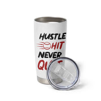 Baseball Tumbler Cup Never Quit Funny Baseball Player Fan Coach Catcher Pitcher
