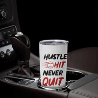Baseball Tumbler Cup Never Quit Funny Baseball Player Fan Coach Catcher Pitcher