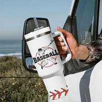 Baseball Tumbler With Handle Never Quit Funny Baseball Player Fan Coach Catcher Pitcher