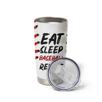 Funny Baseball Tumbler Cup Eat Sleep Baseball Repeat Catcher Pitcher