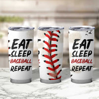 Funny Baseball Tumbler Cup Eat Sleep Baseball Repeat Catcher Pitcher