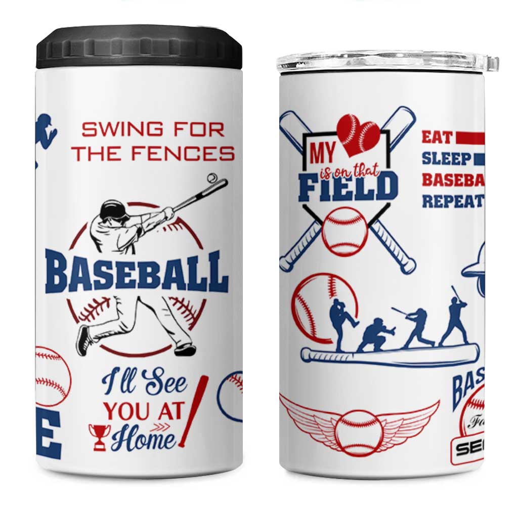 Baseball Players 4 in 1 Can Cooler Tumbler Sports Lovers Coaches Gifts