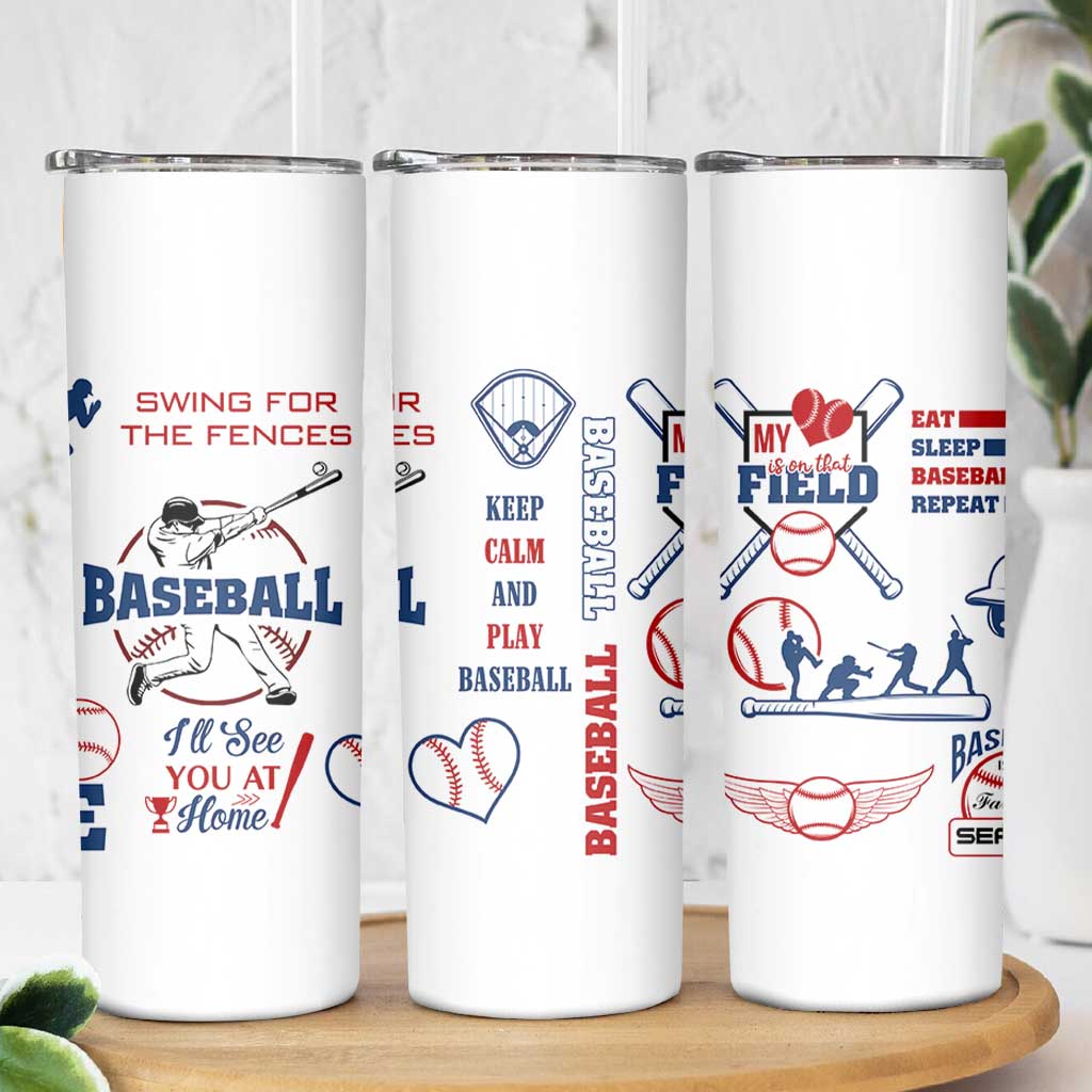 Baseball Players Skinny Tumbler Sports Lovers Coaches Gifts