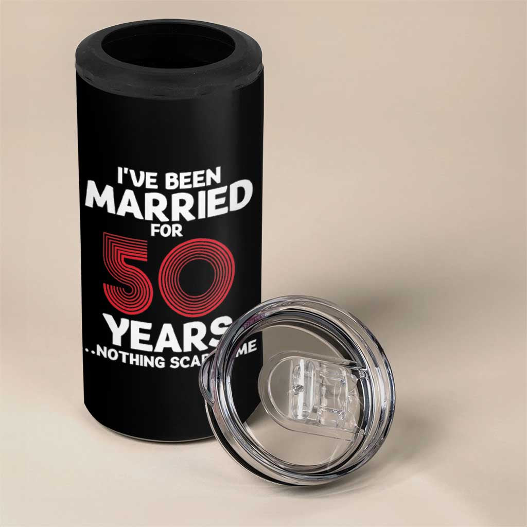 Couples 50 Years Married 4 in 1 Can Cooler Tumbler Funny 50th Wedding Anniversary Gifts For Him Her