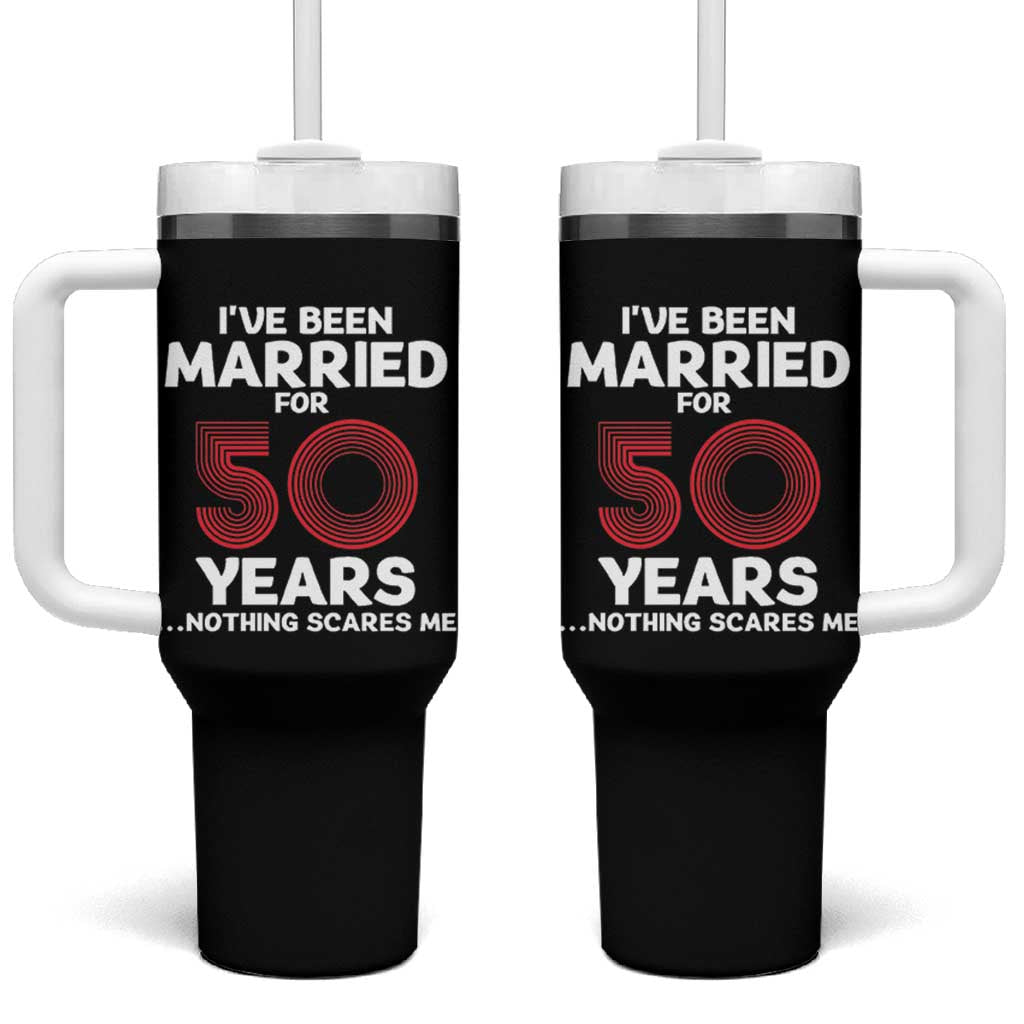 Couples 50 Years Married Tumbler With Handle Funny 50th Wedding Anniversary Gifts For Him Her