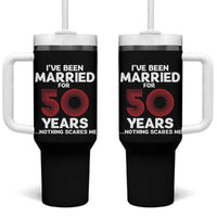 Couples 50 Years Married Tumbler With Handle Funny 50th Wedding Anniversary Gifts For Him Her