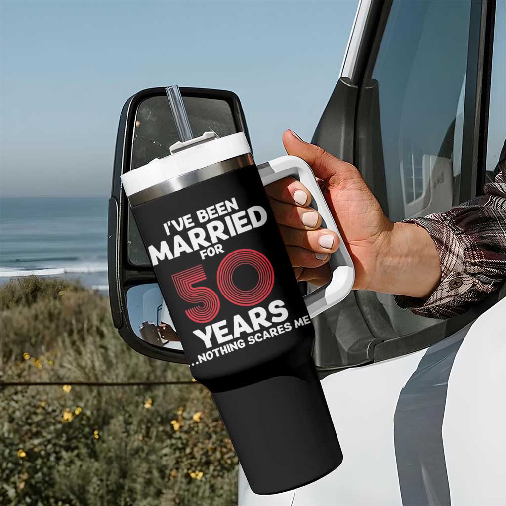 Couples 50 Years Married Tumbler With Handle Funny 50th Wedding Anniversary Gifts For Him Her