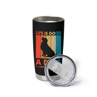 Gift For Dog Lovers Tumbler Cup Retro Life Is Better With A Dog