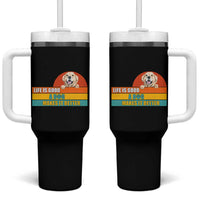 Gift For Dog Lovers Tumbler With Handle Cute Retro A Dog Makes It Better