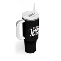 Funny 60th Birthday Gifts For Golfer Tumbler With Handle Six-tee and Still on Par - Wonder Print Shop