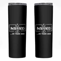 Just Married 50 Years Ago Skinny Tumbler 50th Anniversary Gift