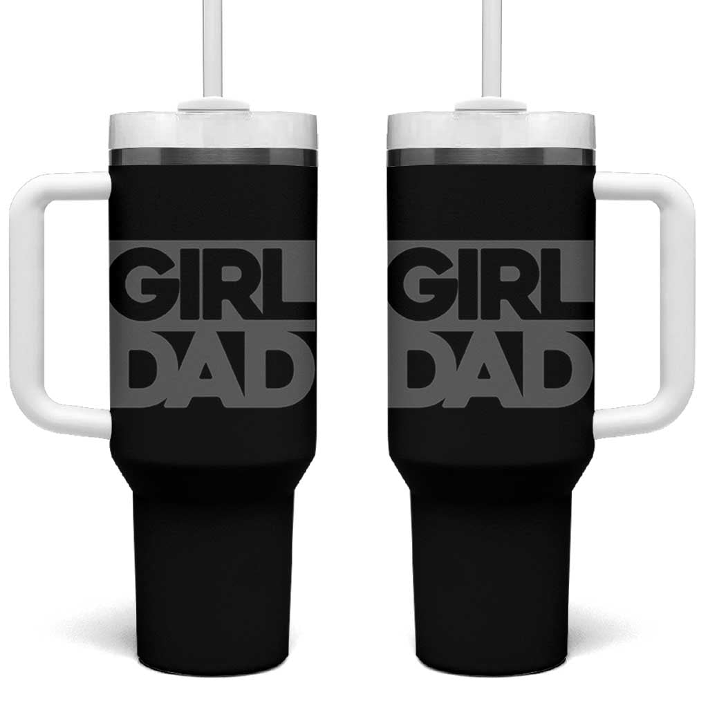 Girl Dad Tumbler With Handle Father's Day Gift For Dad From Daughter