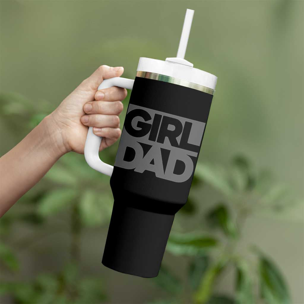 Girl Dad Tumbler With Handle Father's Day Gift For Dad From Daughter
