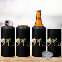 Harris 2024 Funny Coconut Tree 4 in 1 Can Cooler Tumbler Comma La Presidential Election - Wonder Print Shop