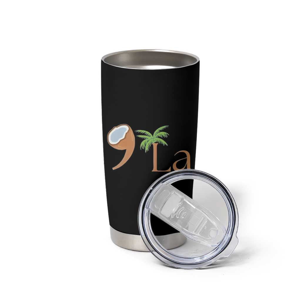 Harris 2024 Funny Coconut Tree Tumbler Cup Comma La Presidential Election - Wonder Print Shop