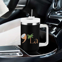 Harris 2024 Funny Coconut Tree Tumbler With Handle Comma La Presidential Election - Wonder Print Shop
