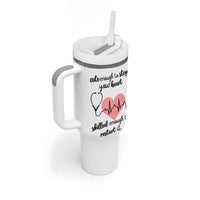 Funny Doctor Tumbler With Handle Cute Enough To Stop Your Heart Skilled To Restart It