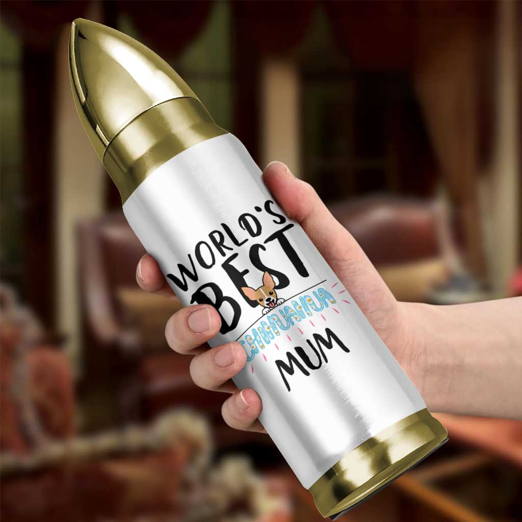 Chihuahua Dog Mom Bullet Tumbler Gift For Dog Lovers Women New Puppy Fur Baby Owners