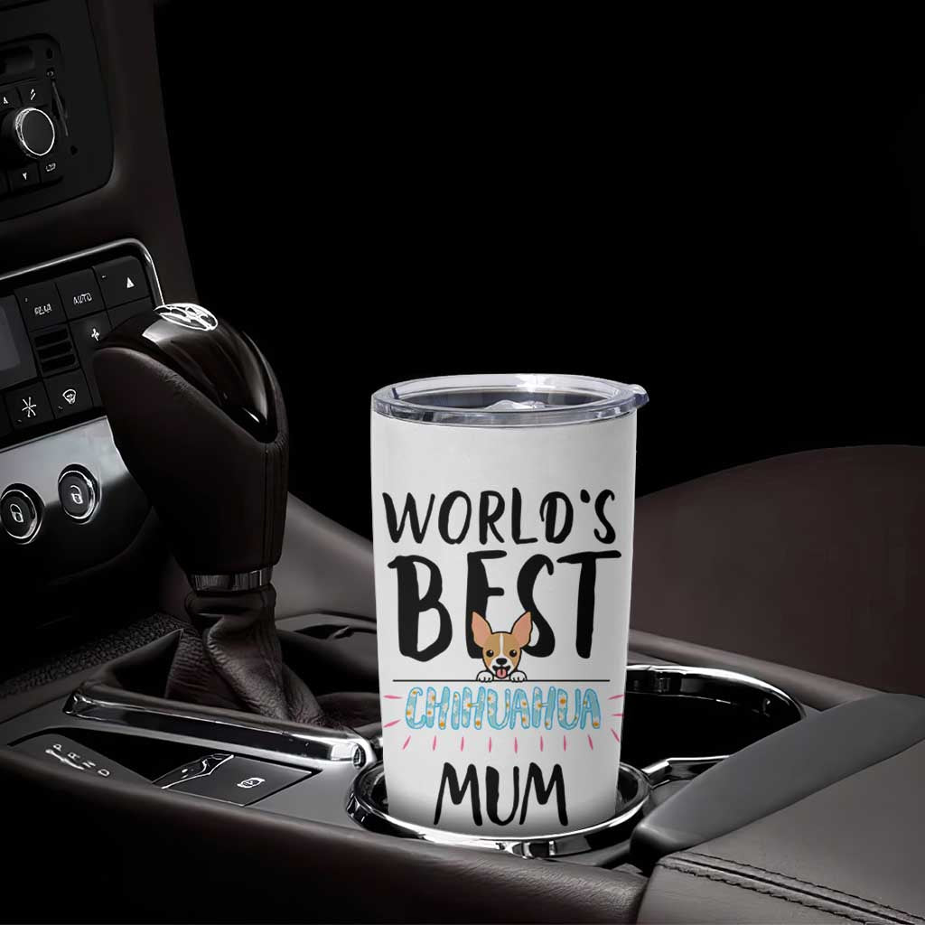Chihuahua Dog Mom Tumbler Cup Gift For Dog Lovers Women New Puppy Fur Baby Owners
