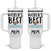 Chihuahua Dog Mom Tumbler With Handle Gift For Dog Lovers Women New Puppy Fur Baby Owners