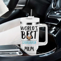 Chihuahua Dog Mom Tumbler With Handle Gift For Dog Lovers Women New Puppy Fur Baby Owners