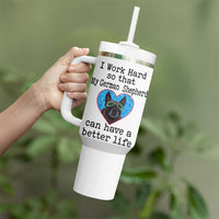 Dog Mom Gifts Tumbler With Handle Work Hard For My German Shepherd Dog
