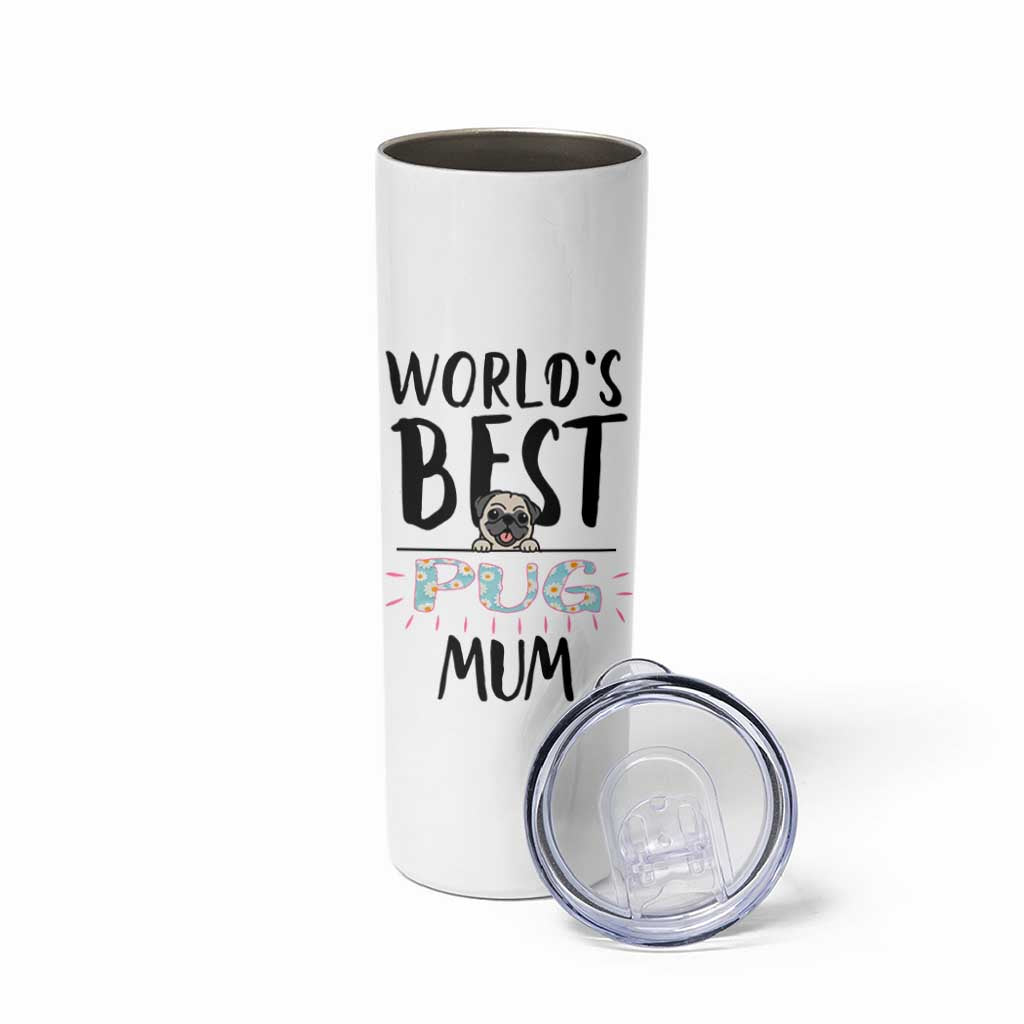 Dog Mom Pug Gifts Skinny Tumbler Dog Lovers Women New Puppy Fur Baby Owners