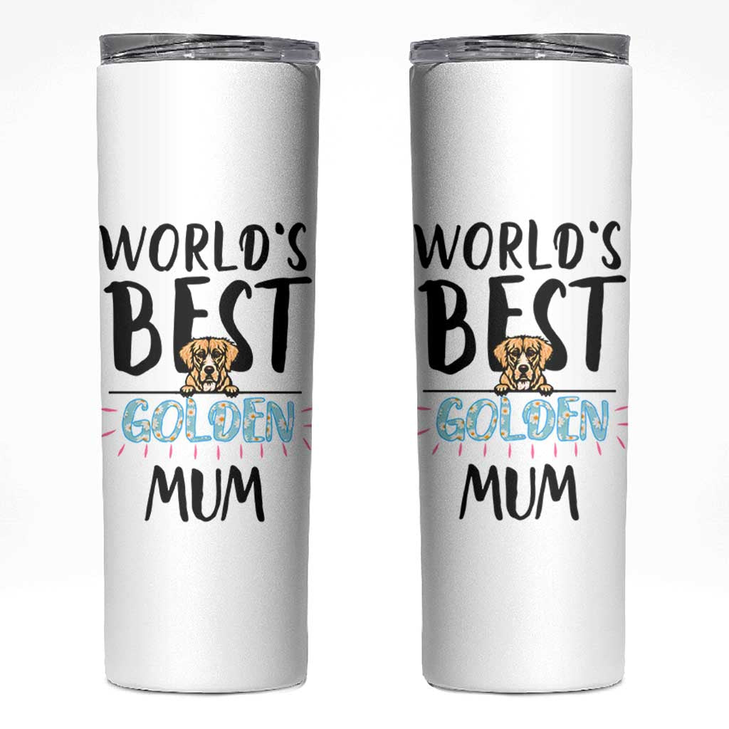 Golden Retriever Dog Mom Skinny Tumbler Gift For Dog Lovers Women New Puppy Fur Baby Owners