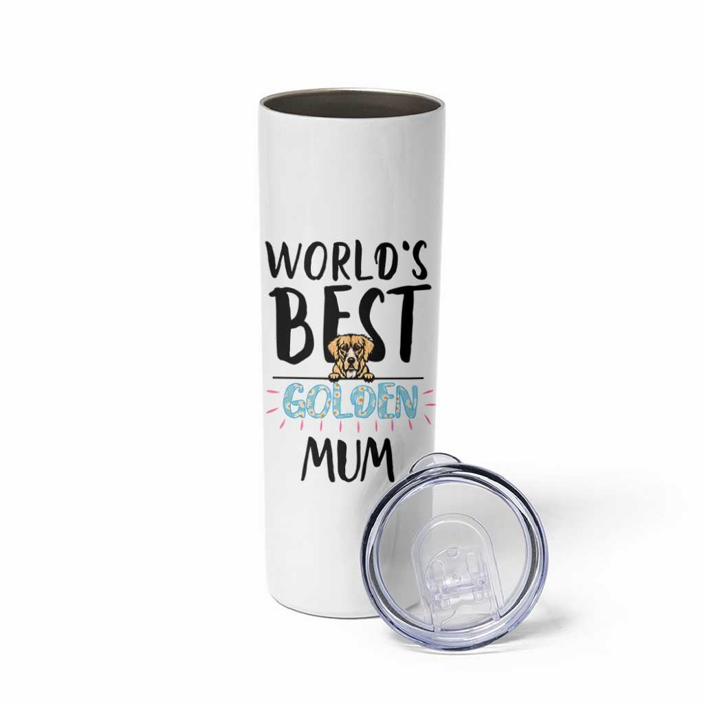 Golden Retriever Dog Mom Skinny Tumbler Gift For Dog Lovers Women New Puppy Fur Baby Owners