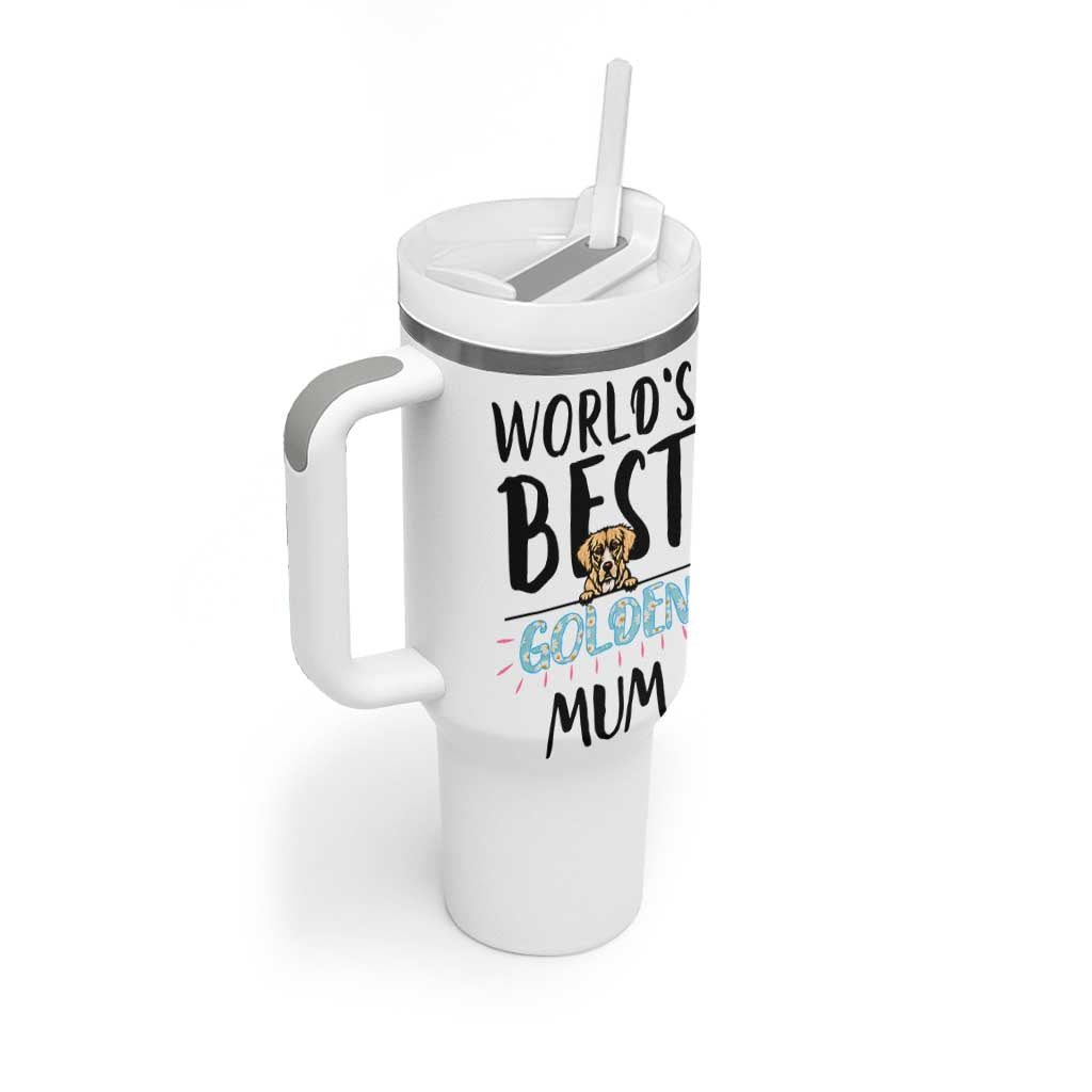 Golden Retriever Dog Mom Tumbler With Handle Gift For Dog Lovers Women New Puppy Fur Baby Owners