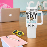Golden Retriever Dog Mom Tumbler With Handle Gift For Dog Lovers Women New Puppy Fur Baby Owners