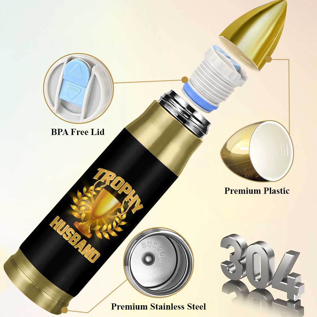 Trophy Husband Bullet Tumbler Anniversary Gift From Wife