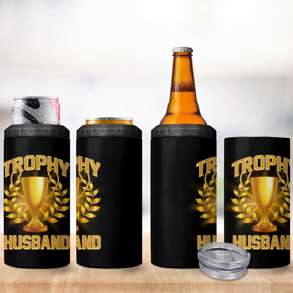 Trophy Husband 4 in 1 Can Cooler Tumbler Anniversary Gift From Wife