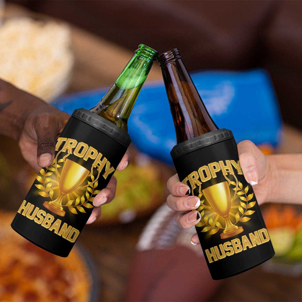 Trophy Husband 4 in 1 Can Cooler Tumbler Anniversary Gift From Wife