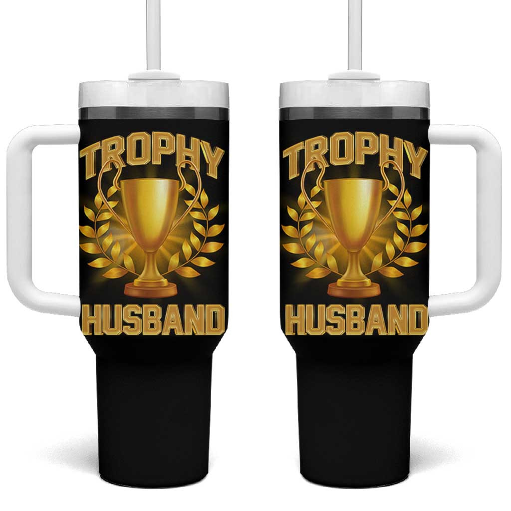 Trophy Husband Tumbler With Handle Anniversary Gift From Wife