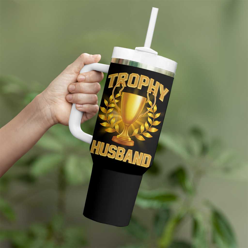 Trophy Husband Tumbler With Handle Anniversary Gift From Wife