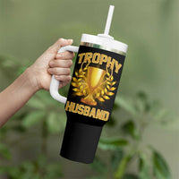 Trophy Husband Tumbler With Handle Anniversary Gift From Wife