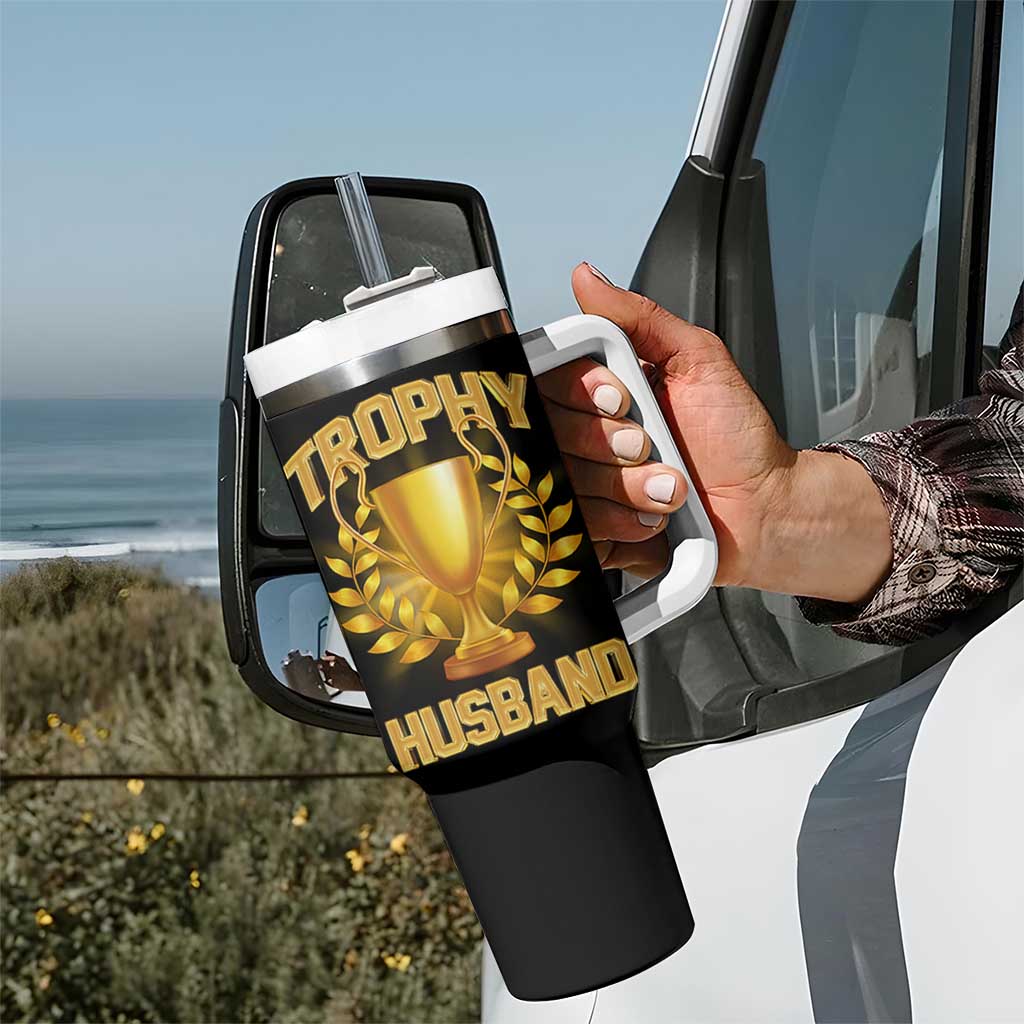 Trophy Husband Tumbler With Handle Anniversary Gift From Wife