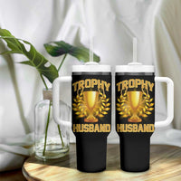 Trophy Husband Tumbler With Handle Anniversary Gift From Wife