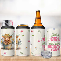 Highland Cow Gifts For Women 4 in 1 Can Cooler Tumbler Cow Lover Farming Gifts For Cowgirls Farmers